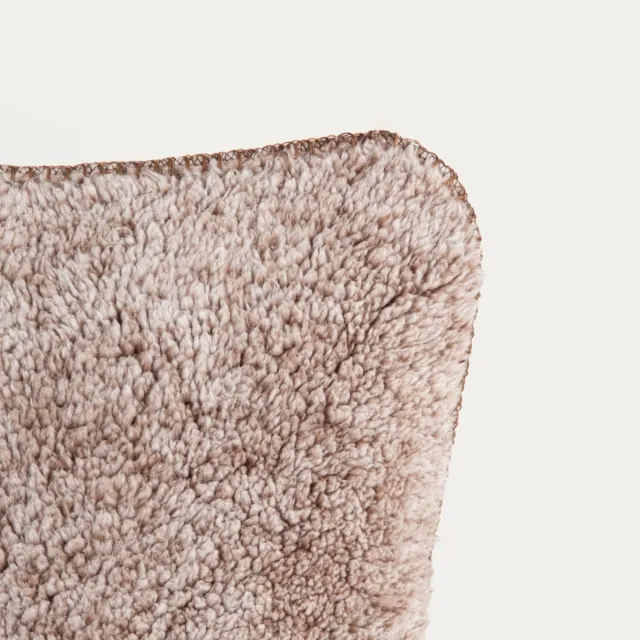 Homla Kussensloop | CALENTAR | met bruin gemêleerde sherpa voering | 45x45 cm | 782589