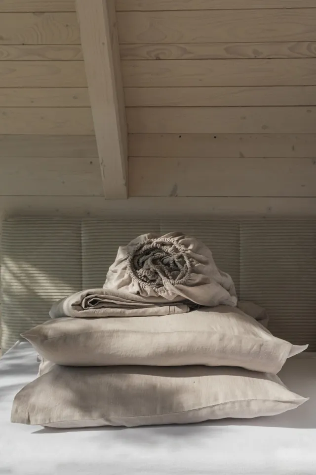 AmourLinen unisex vegan Beddengoedset Linnen Crème