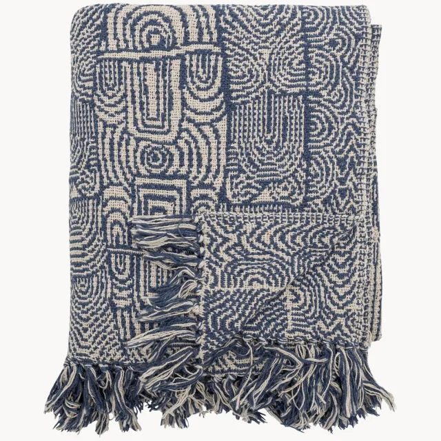 Bloomingville Plaid Bresso Blauw