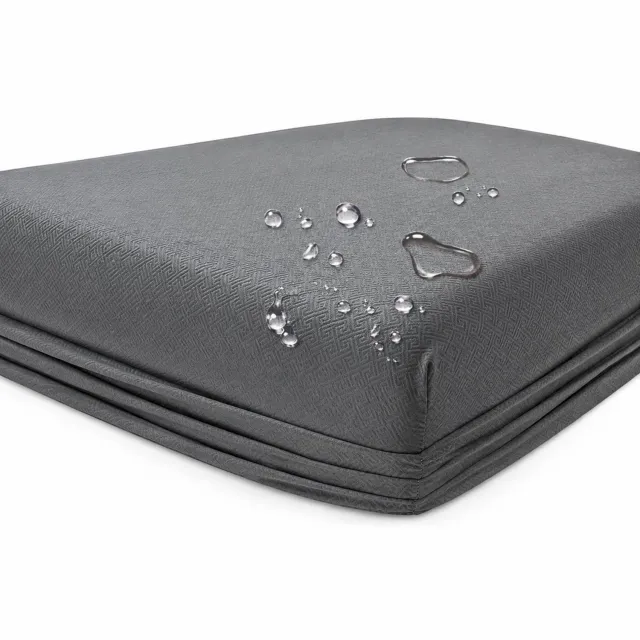 SWGOTA Waterdichte matrasbeschermhoes 100 x 200 cm - Donkergrijs - Geborstelde stof - Voor matrassen tot 30 cm hoog - 1 stuk