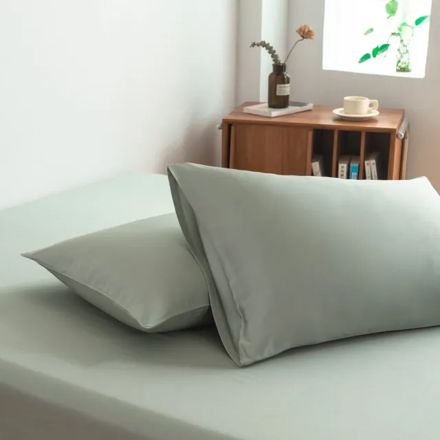 Boomba Bamboo bamboe kussenslopen - Sage Green - 80x80 cm - set van 2 - 100% biologisch bamboe - 400TC satijn Groen
