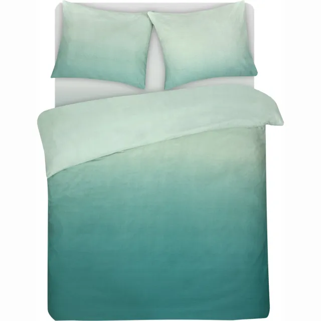 DoubleDry Dekbedovertrek My Design 100% Katoen - Lits Jumeaux 240x200 cm + 2 Kussenslopen - aqua