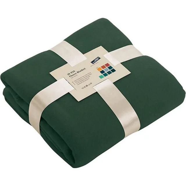 James & Nicholson James and Nicholson Luxe Fleece Deken (Donkergroen)