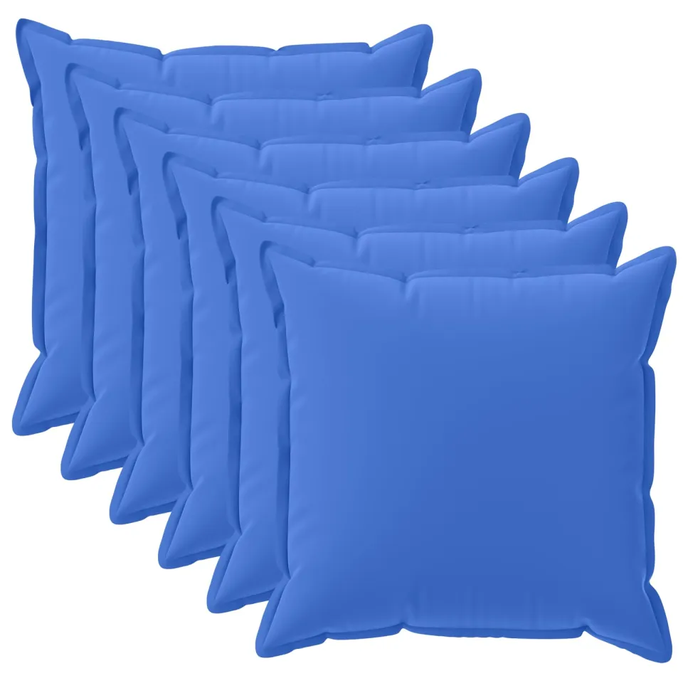 vidaXL Kussensloop 6 st HOUTEN Koninklijk Blauw 30 x 30 cm Polyester, foto 3