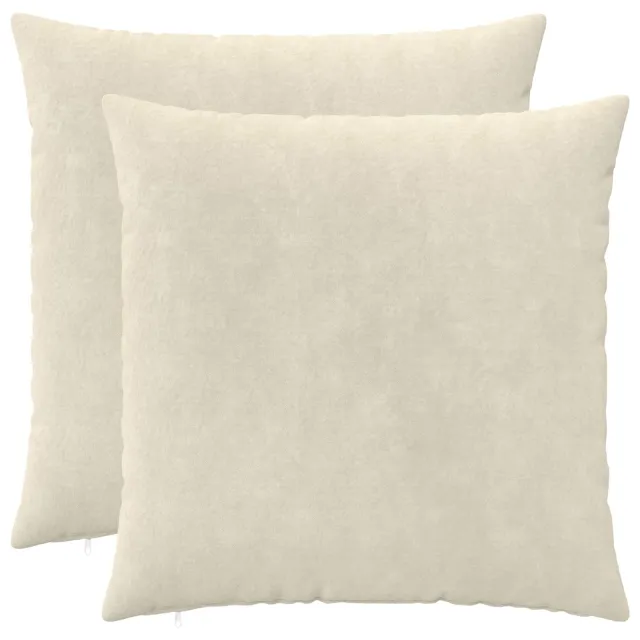 vidaXL Kussensloop 2 st HEERLEN Crèmekleurig 80 x 80 cm