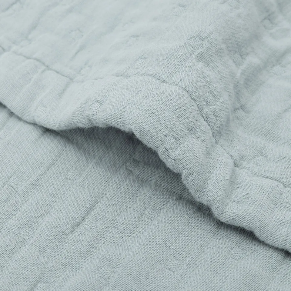 Jollein hydrofiele wiegdeken Jacquard Sea Green, foto 4