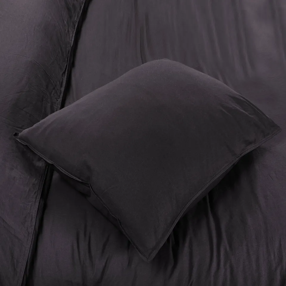 NOUS Living stonewashed dekbedovertrek 2-persoons antraciet (200x220 cm), foto 4