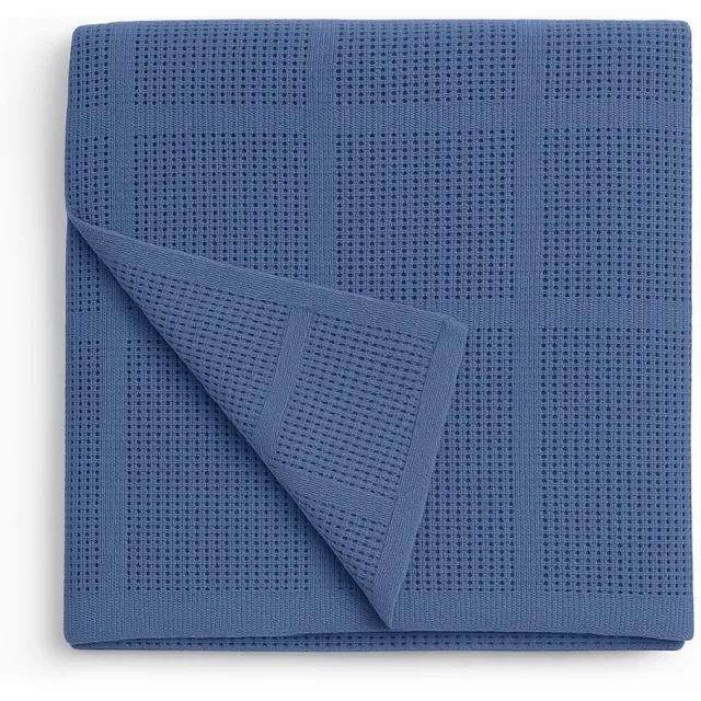 Beterkatoen Plaid Katoen - 130x180 cm - Licht en Ademend - 100% Katoen - Blauw