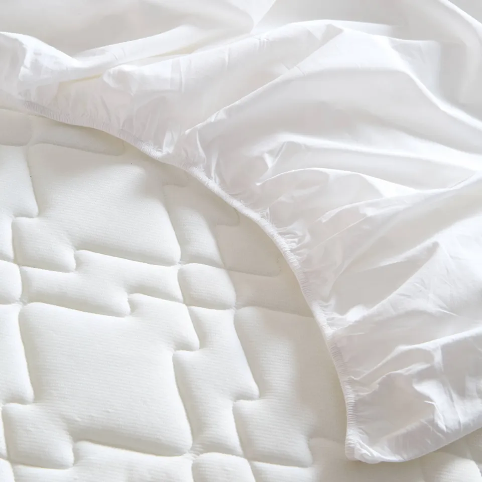 NOUS Living katoenen percale hoeslaken wit