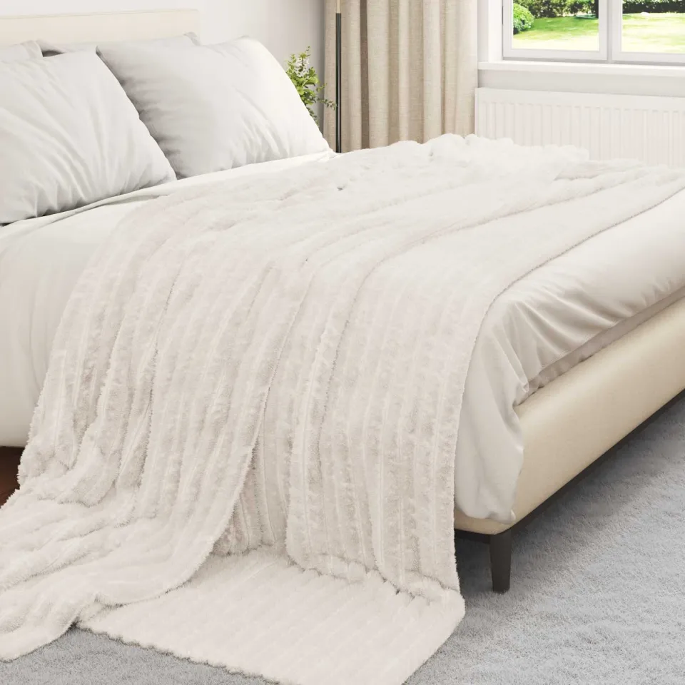 vidaXL Kleden 6 st Crèmekleurig 270 x 240 cm 9,51 kg Fleece, foto 3