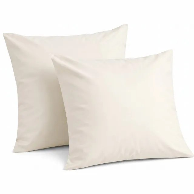 Kasteel Kussenslopen - 60x70 cm - Creme - 100% Katoen - Set Van 2 Stuks