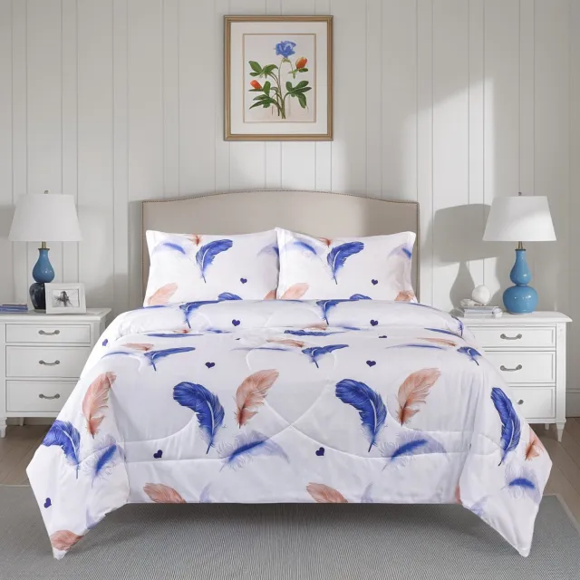Zorgmatras.com Zomerdekbed Aveline Wit, blauw, bruin