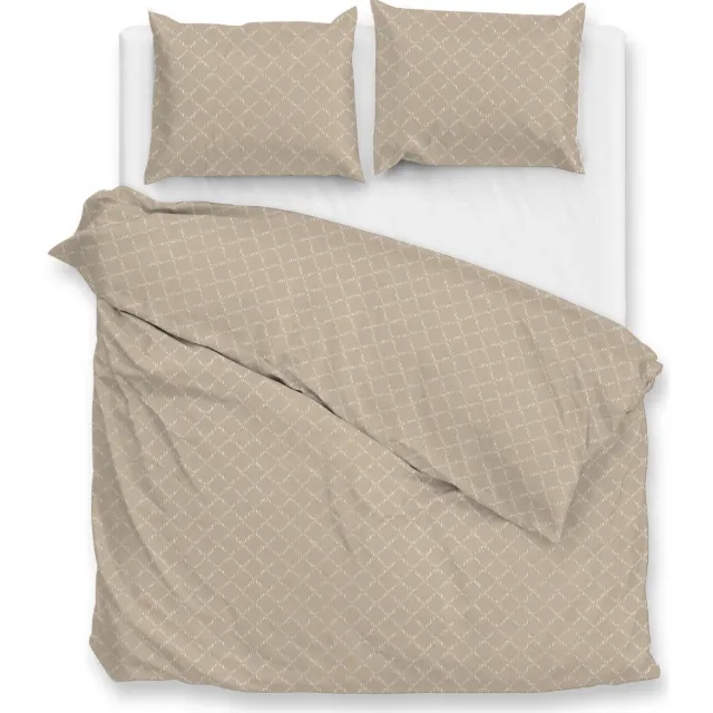 Zohome Linea-di-Satinado Dekbedovertrek - 100% Katoen-Satijn - NL-BE - Beige