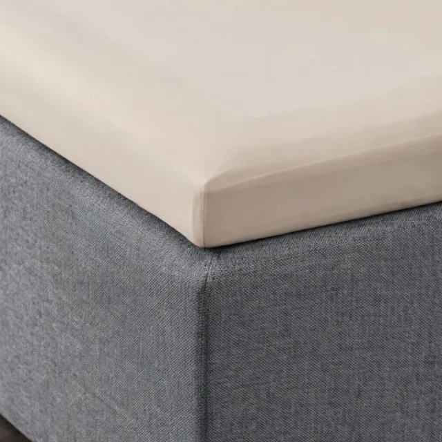 Y-not® Katoen Satijn Topper Hoeslaken 180x200 – 100% Katoen – Zacht & Luxe – 22 cm Hoek – Zand – Y-NOT