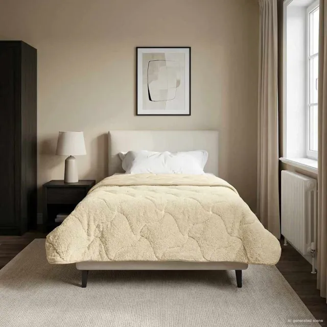 vidaXL Winter Dekbed 140 x 220 cm Winter Crème Ademend