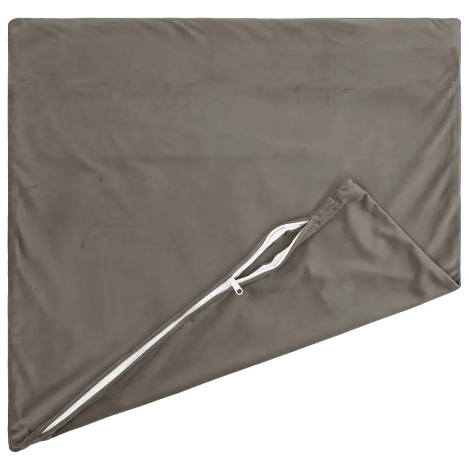 vidaXL Kussensloop 12 st HEERLEN Lichtgrijs 50 x 50 cm fluweel, foto 4