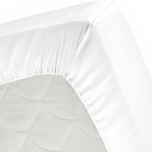 Cinderella Sundays Hoeslaken - 100% Katoen-Satijn - 90x210 cm - tot 25 cm - Wit