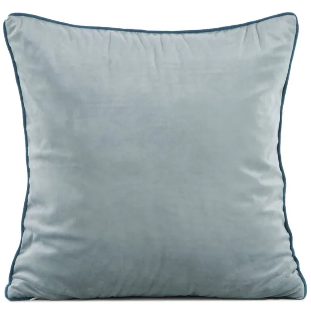 Eurofirany Gaja Velours kussenhoes met bies 60x60cm Saliegroen