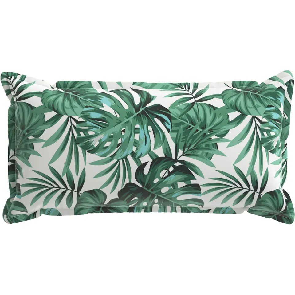 vidaXL Kussensloop 12 st HOUTEN Bladpatroon 40 x 80 cm Polyester Groen