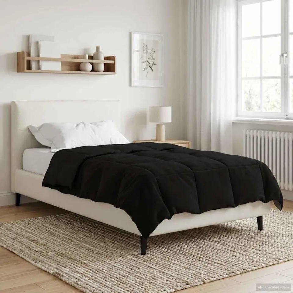 vidaXL Winter Dekbed 140 x 220 cm Winter Microfiber (100% polyester) zwart, foto 4