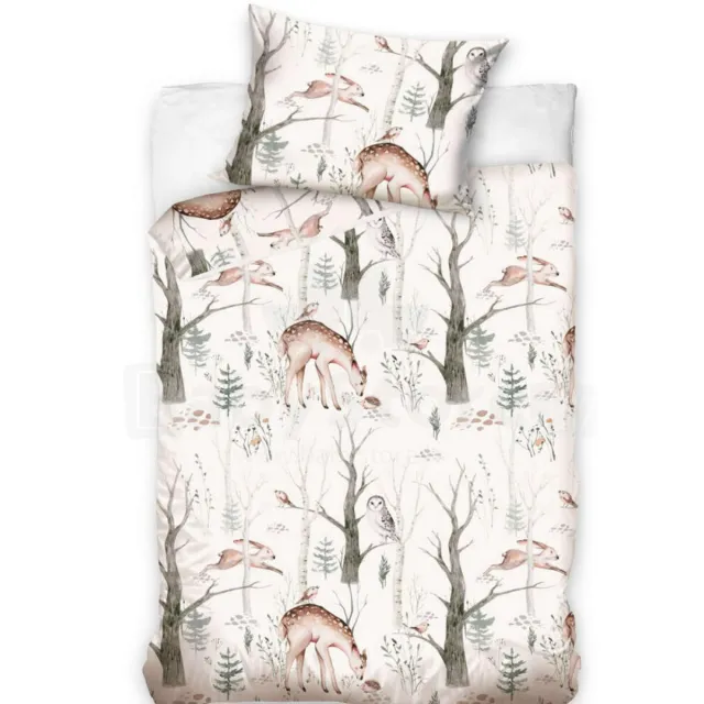 Sweet Home Herten BABY Dekbedovertrek - 90 x 120 cm - Katoen Blauw