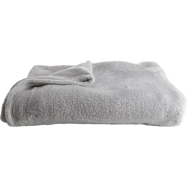 Gusta Fleece plaid - Super zacht en warm fleece deken - 125 x 150 cm - Muisgrijs