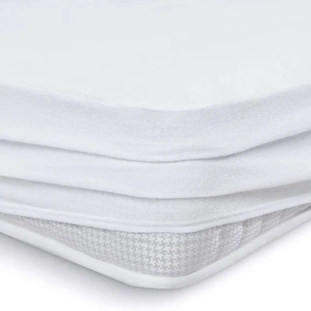Alreya Waterdichte Matrasbeschermer - Ademende bescherming met rondom-overtrek 200 x 200 cm - Matrastopper zonder knetsen, katoenen matrasbeschermer wit