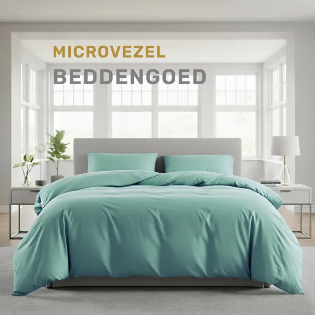 lavea Dekbedovertrek Set Microvezel 220x240 + 2 Kussenslopen 80x80 cm – Zacht, Ademend en OEKO-TEX Gecertificeerd – Eucalyptusgroen