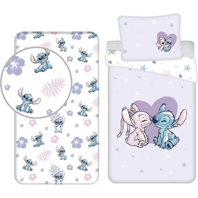 Lilo & Stitch Dekbedset - Dekbedovertrek - Hoeslaken - Kussensloop - Blauw Paars