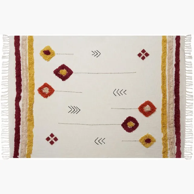 Beliani AMROHA - Plaid - Multicolor - 130 x 180 cm - Katoen Meerkleurig