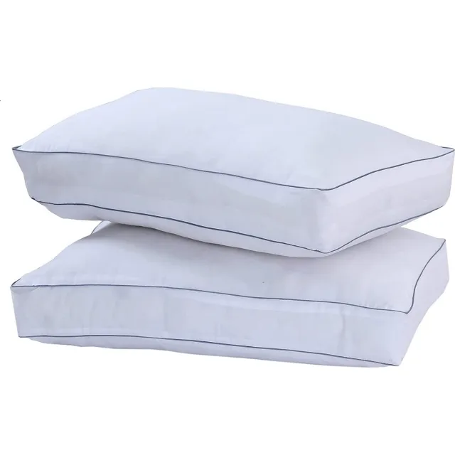 Noblesse Hoofdkussen-Boxkussen-Slaapkussen Geschikt voor rug en zijslapers- Veerkrachtig-Ventilerend – Wasbaar-Anti Allergie -Antibacterieel- Anti-huisstofmijt -60x50x10 cm-Wit -Set van 2 stuks