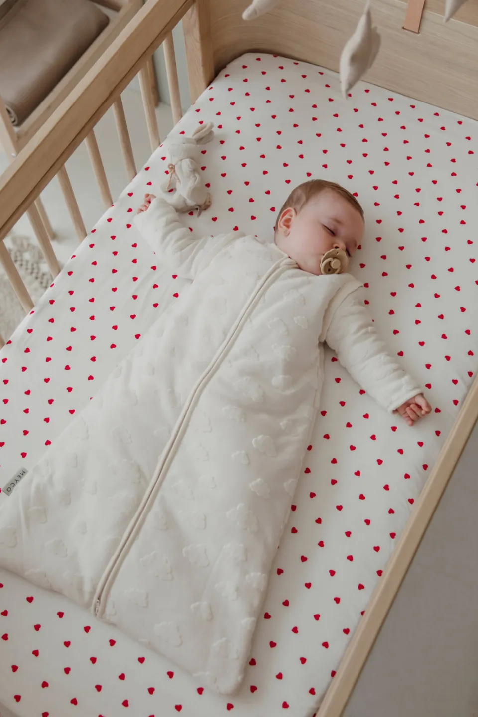 Meyco junior bed hoeslaken Sweet Heart white/red, foto 3