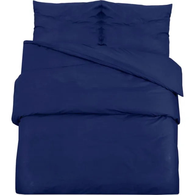 vidaXL Dekbedovertrekset - cm - microvezel - marineblauw