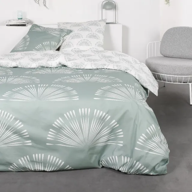 Today Flanel dekbedovertrek - 260 x 220 - Green spirit groen