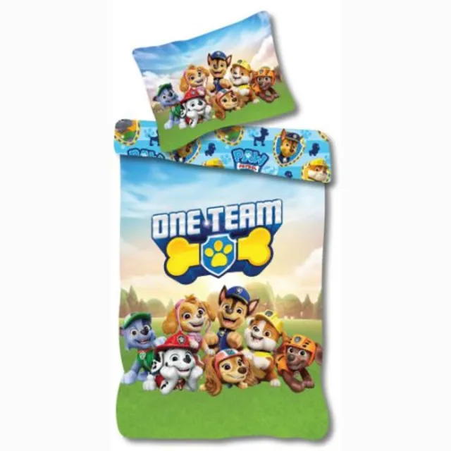 PAW Patrol One Team peuterdekbedovertrek - 100 x 135 cm Blauw