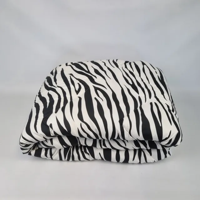 Suite sheets Bedrukt Dekbed Zebra 240 x 220 cm - Hoesloos/Wasbaar/Zonder Overtrek Zwart / Wit