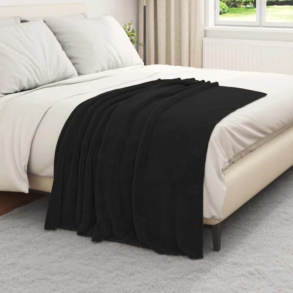 vidaXL Kleden 6 st Zwart 150 x 130 cm 3,04 kg Fleece, foto 3