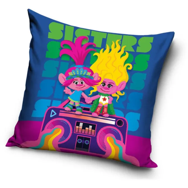 Trolls Prime Music Kussensloop 40x40 cm Velvet Multicolor