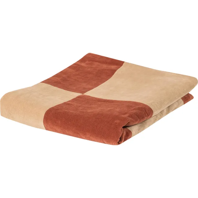WOOOD Zena plaid roestbruin/beige