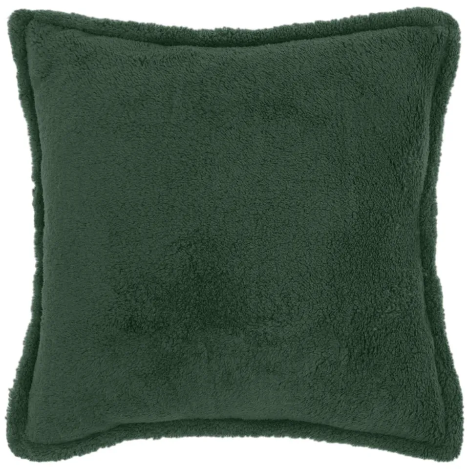 vidaXL Kussensloop 6 st HOUTEN Donkergroen 80 x 80 cm Bouclé groen, foto 2