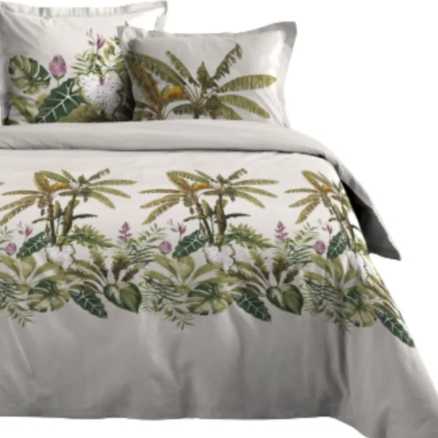 Ibenzoa Exotisch Dekbedovertrek 240x220 cm met Kussenslopen van Katoen voor Tweepersoonsbed Wit