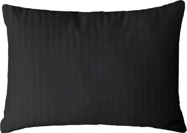 Heckettlane HNL Refined Satin Stripe - Kussensloop - 40/80 - 2 Stuks - Zwart
