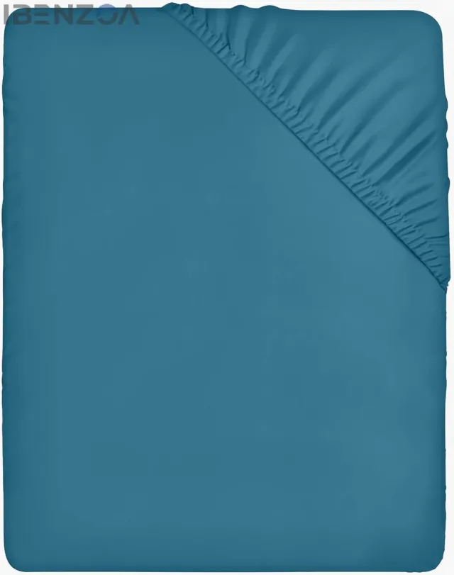 Ibenzoa Hoeslaken - Denim Blauw - 140x200 cm - Microvezel