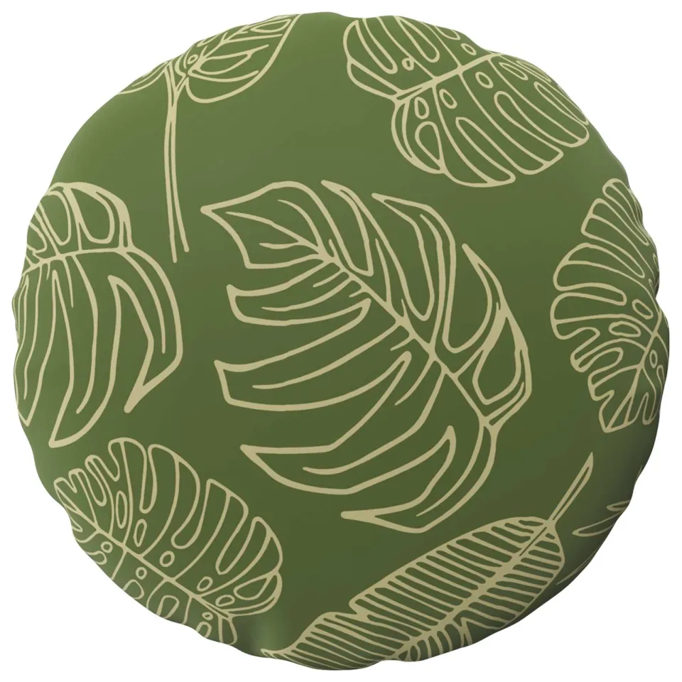 vidaXL Kussensloop 6 st HEERLEN Bladontwerp Dia. 60 cm Polyester groen, foto 4