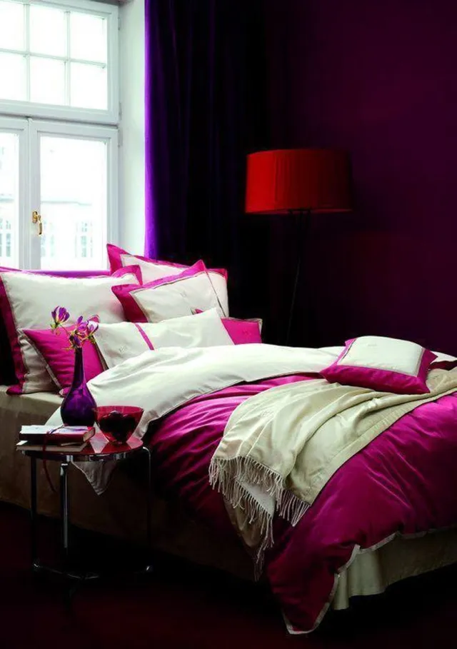 Escada Solid Dekbedovertrek - Rood 140 x 220 cm