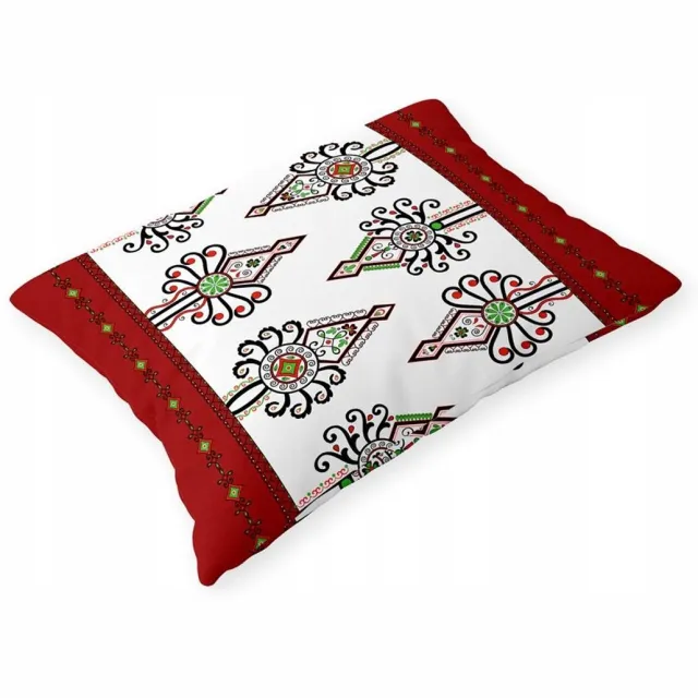 Hurtownia Tkanin Stanik Kussensloop 70x80cm 100% Katoen - Rood Parzenica Patroon