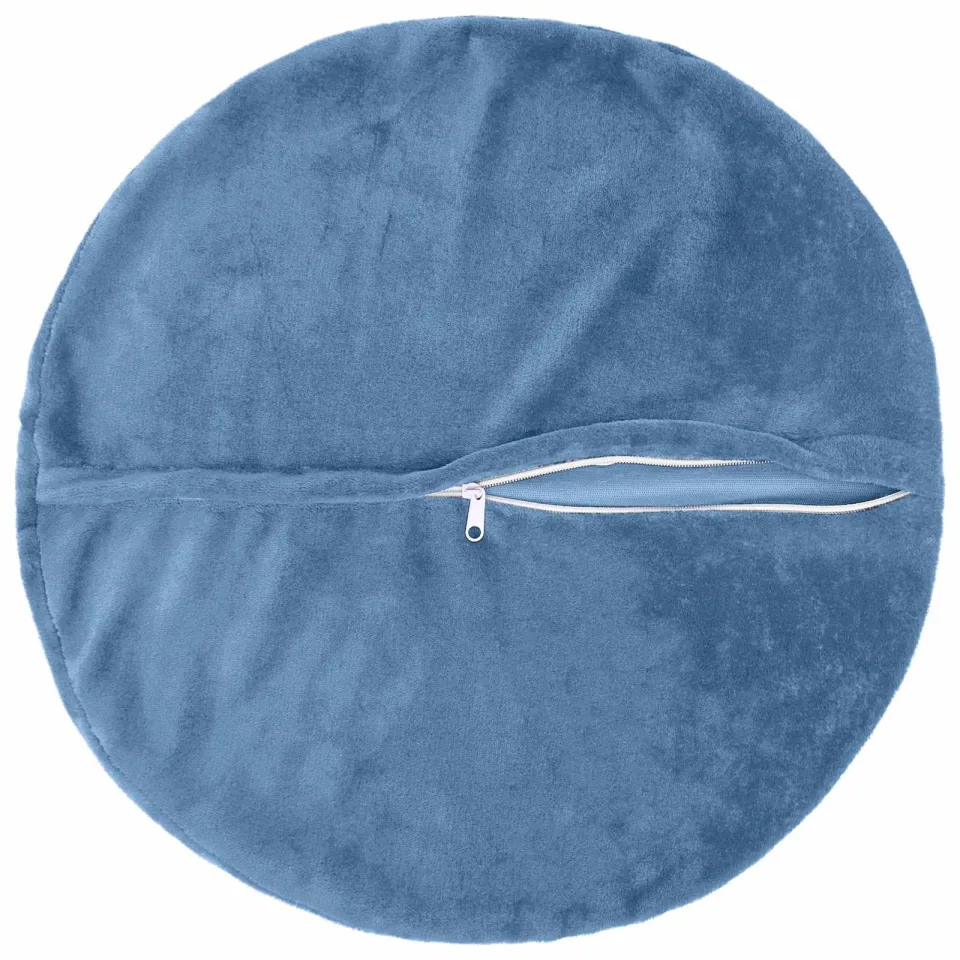 vidaXL Kussensloop 2 st HEERLEN Lichtblauw Dia. 50 cm Flanel blauw, foto 4