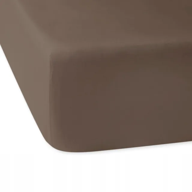 Darymex Katoenen satijnen hoeslaken met elastiek, sepia, 200x220 cm