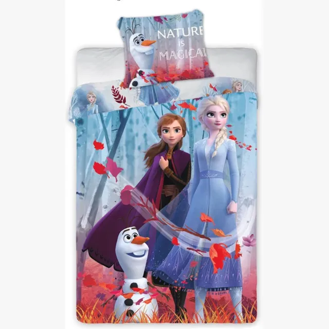 Disney Frozen Frozen dekbed - eenpersoons - Anna, Elsa en Olaf dekbedovertrek - 140 x 200 cm. multi colour