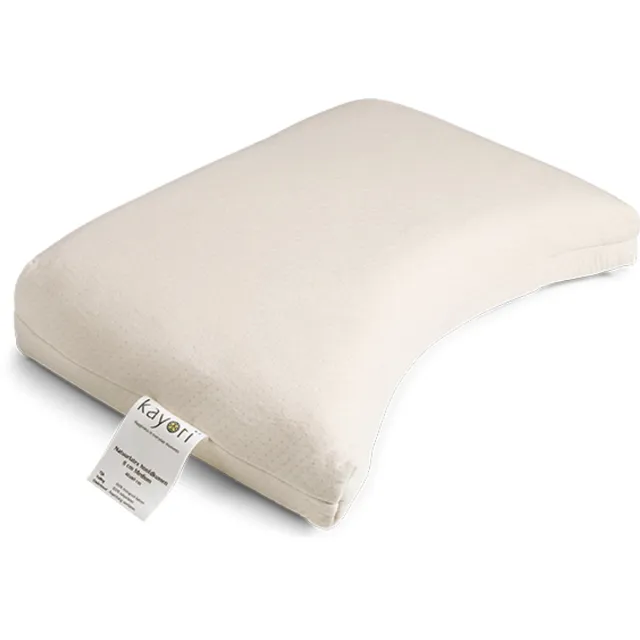 kayori Sosei Hoofdkussen Medium Natuurlatex - 10cm Hoog - Ondersteunende Vorm - 40x60 cm Wit